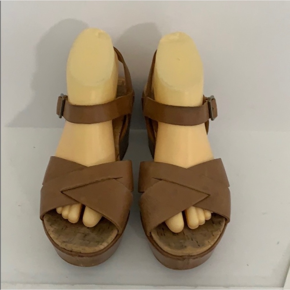 Authentic Kork-Ease designer leather wedge sandals Sz 10 - Picture 3 of 9